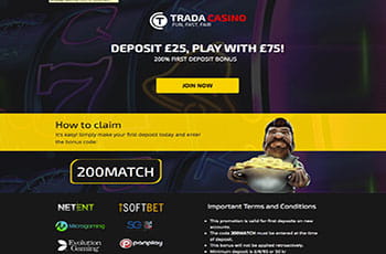 Trada casino sign up offer